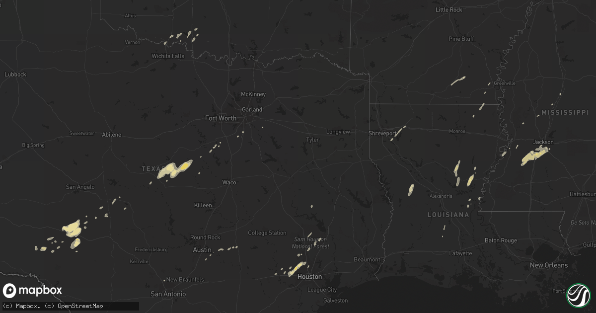 Hail map in Mississippi on January 1, 2017