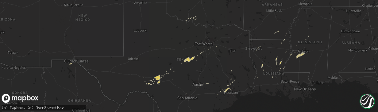 Hail map on January 1, 2017