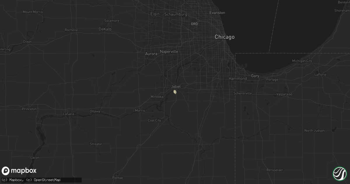 Hail map in Plainfield, IL on January 2, 2012