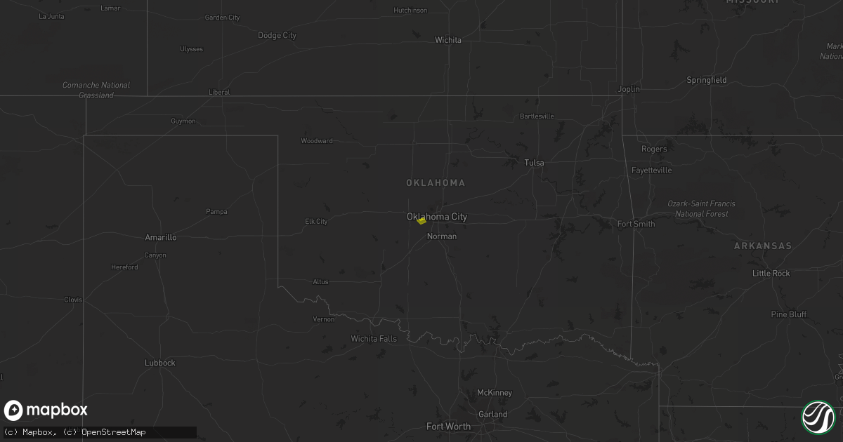 Hail map on January 2, 2019
