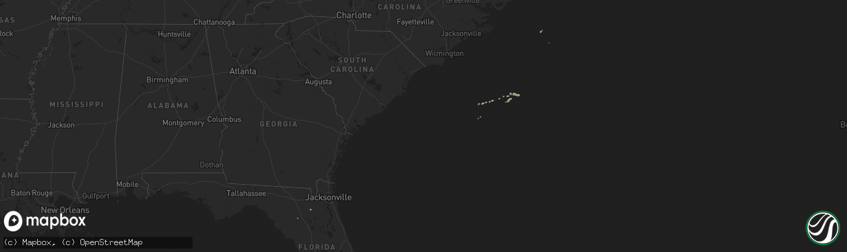 Hail map on January 3, 2017