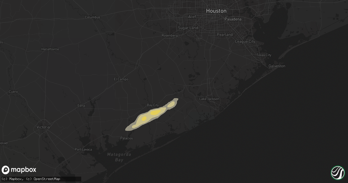 Hail map in Sweeny, TX on January 4, 2024