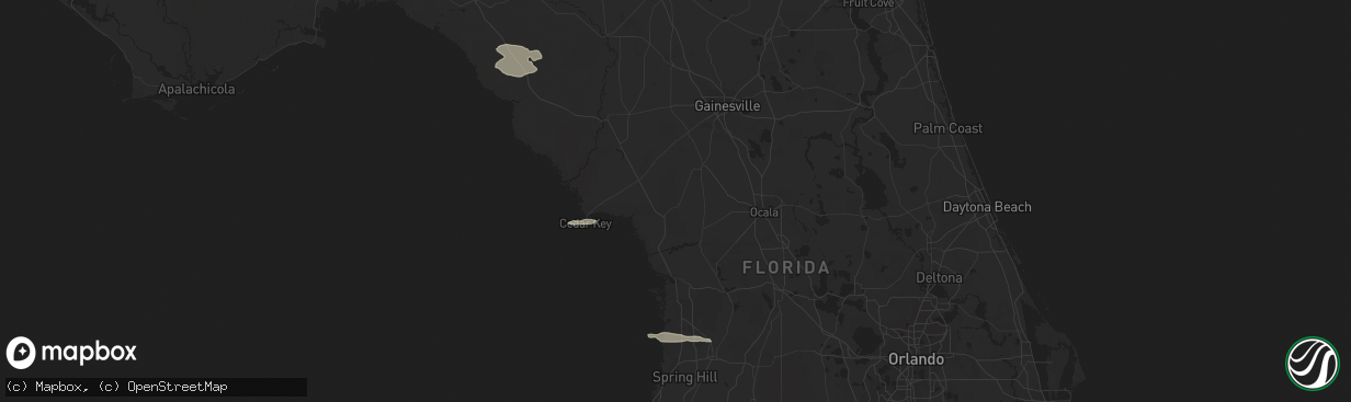 Hail map in Mayo, FL on January 5, 2011