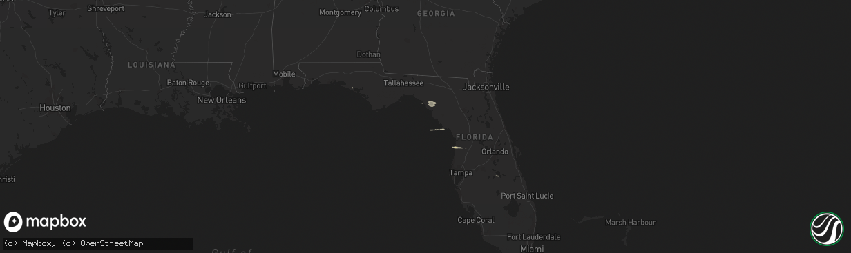 Hail map on January 5, 2011