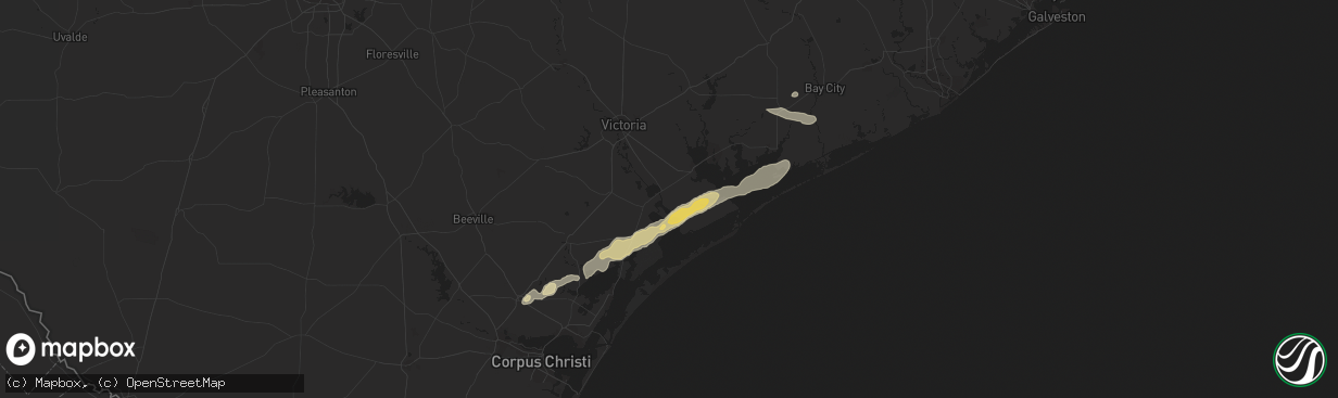 Hail map in Taft, TX on January 6, 2016