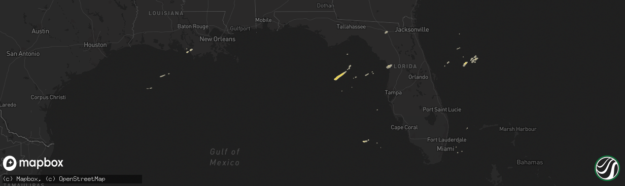 Hail map on January 6, 2017