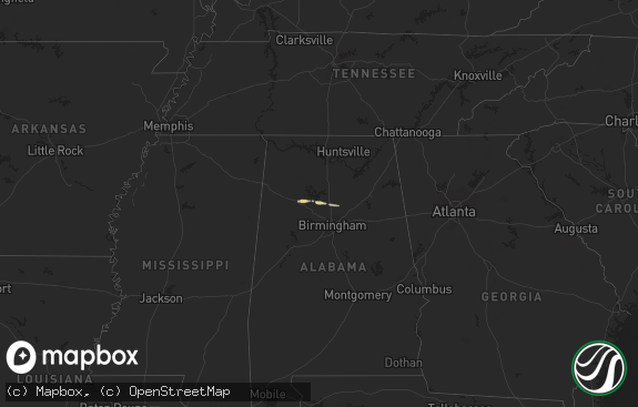 Hail map preview on 01-07-2012