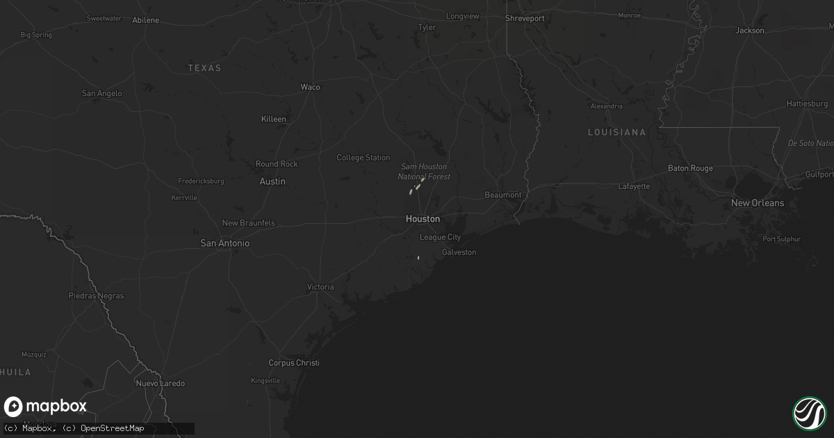 Hail map in Texas on January 7, 2013