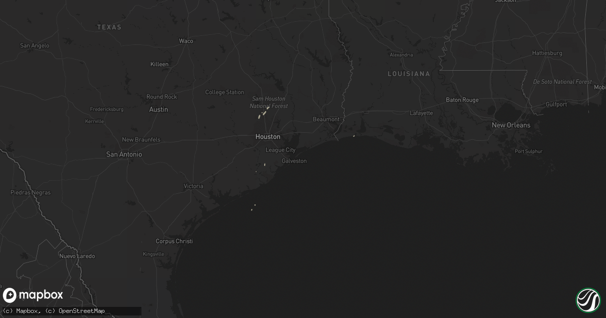 Hail map on January 7, 2013