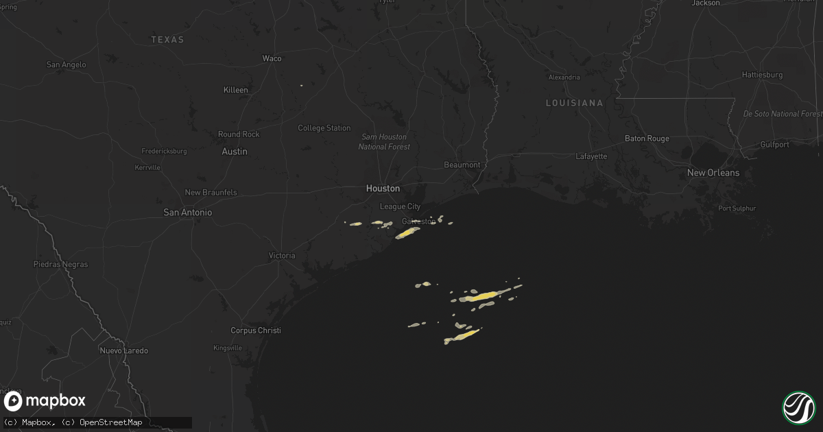 Hail map on January 7, 2018