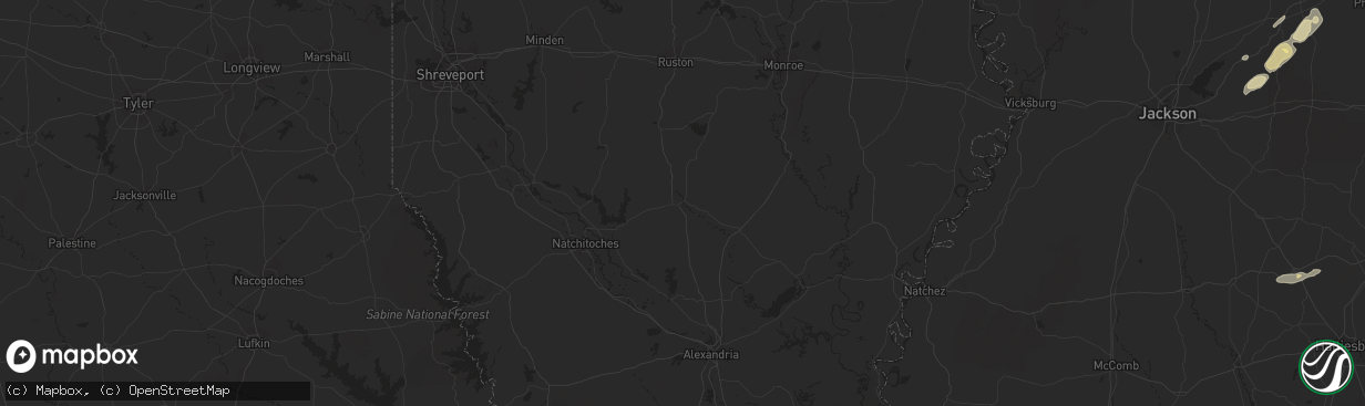 Hail map in Midway, TX on January 8, 2012