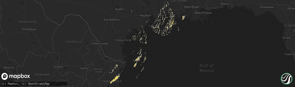 Hail map on January 9, 2013