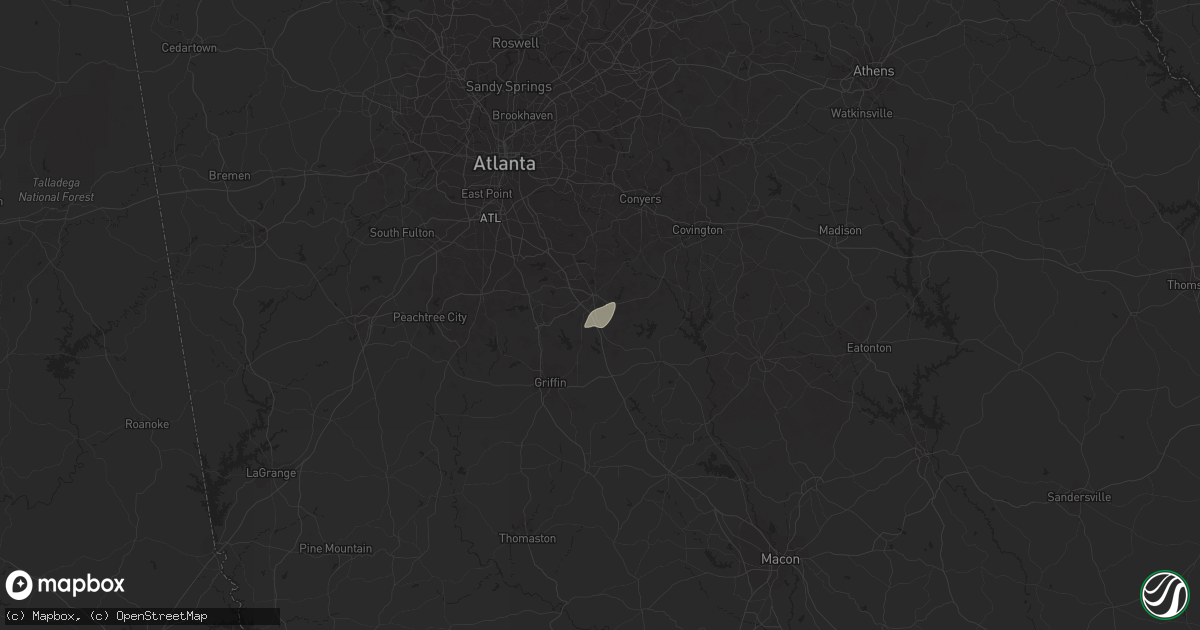Hail map in Mcdonough, GA on January 11, 2012
