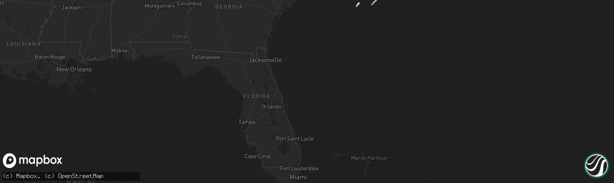 Hail map on January 11, 2012
