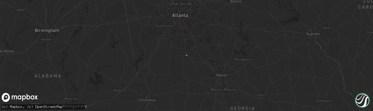 Hail map in Zebulon, GA on January 12, 2020