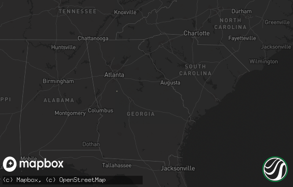 Hail map preview on 01-12-2020