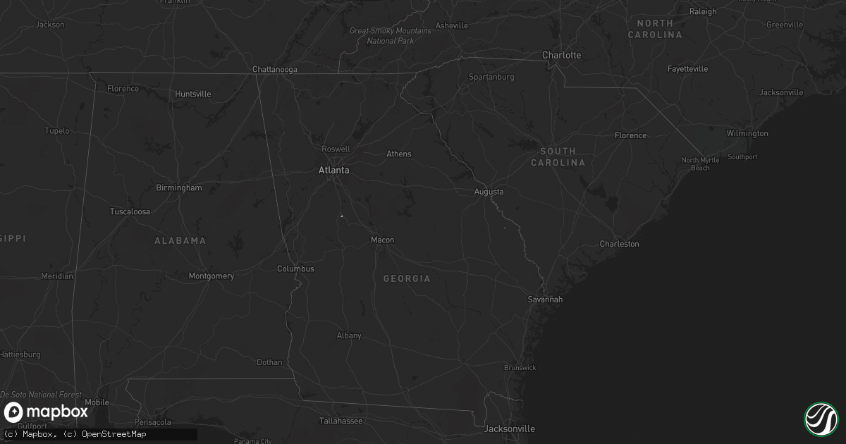Hail map on January 12, 2020