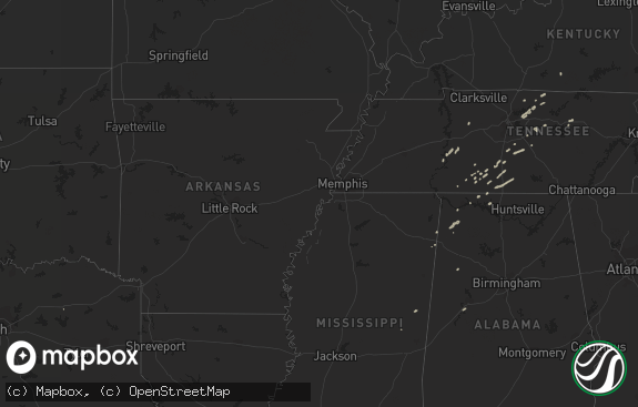 Hail map preview on 01-13-2013