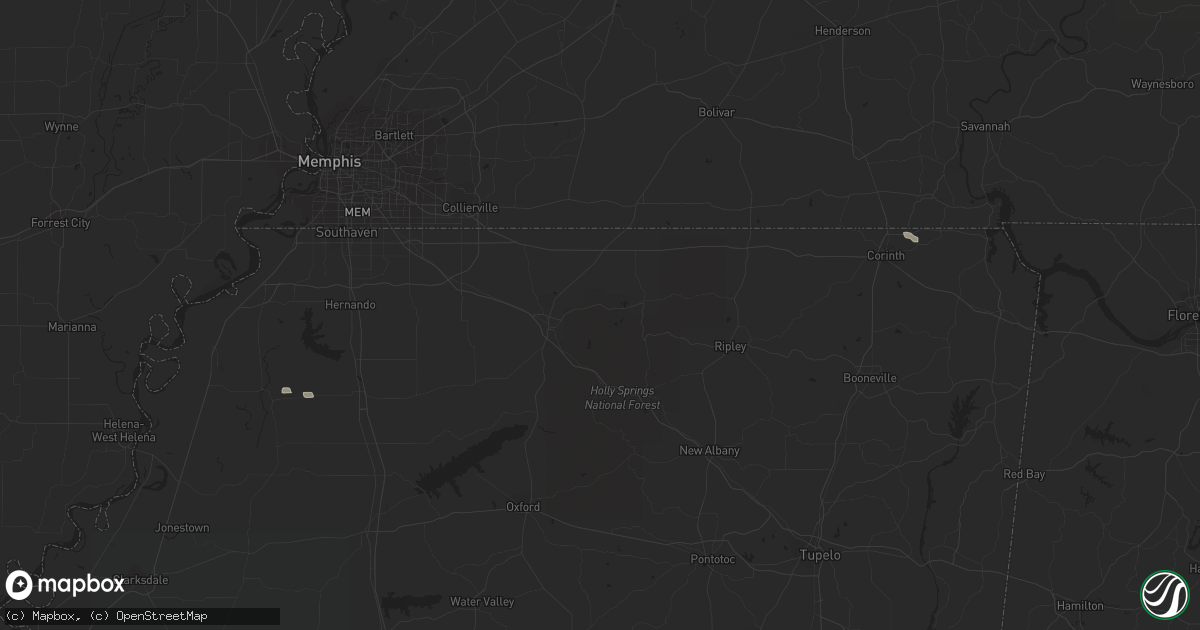 Hail map in Sarah, MS on January 15, 2020