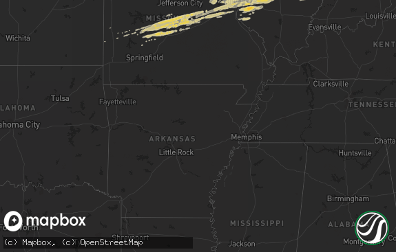 Hail map preview on 01-16-2012