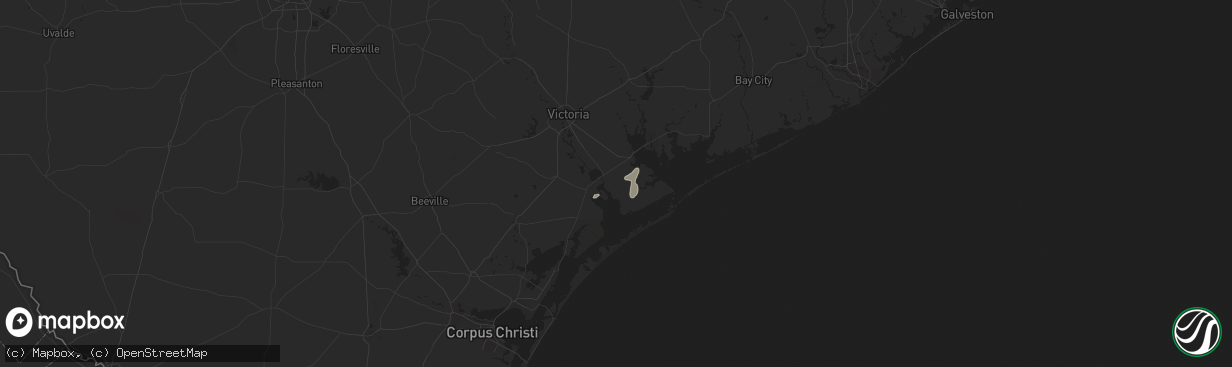 Hail map in Seadrift, TX on January 16, 2016