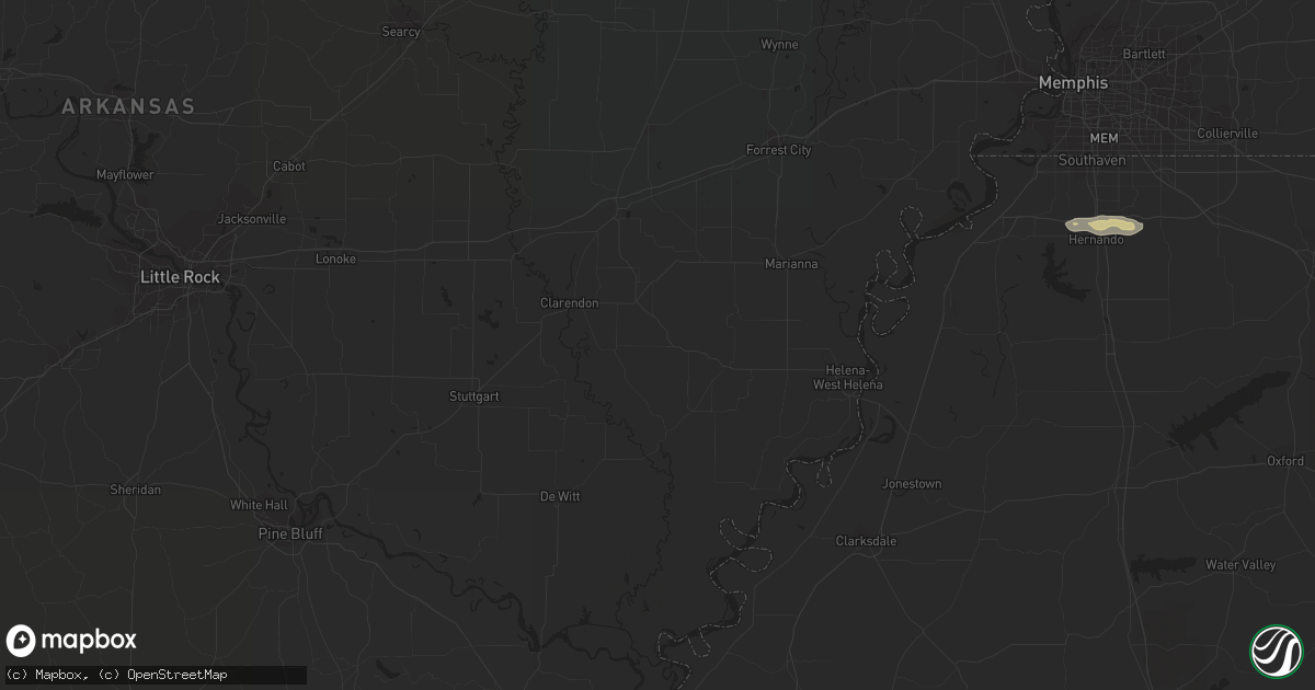 Hail map in Hernando, MS on January 17, 2012