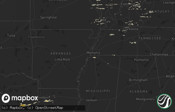 Hail map preview on 01-17-2012