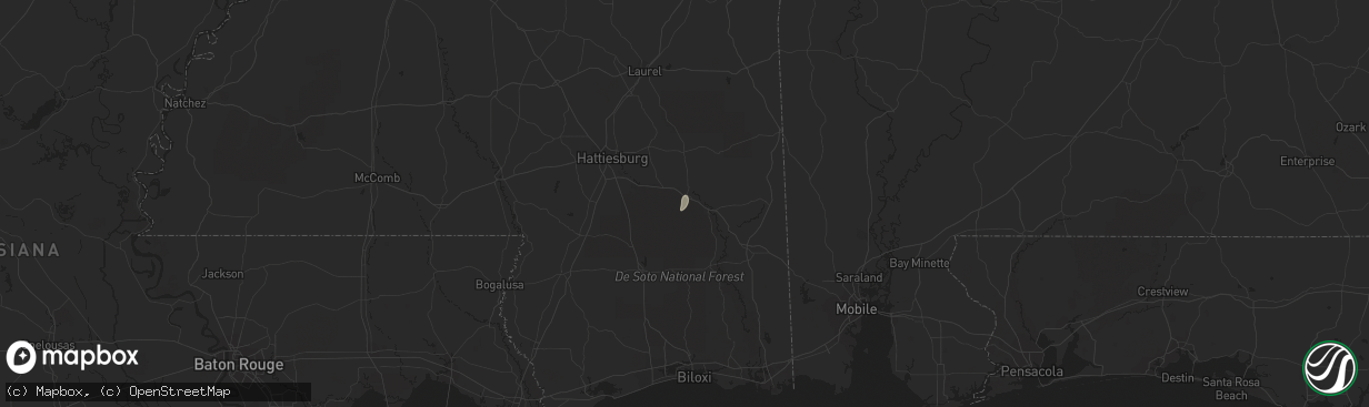 Hail map in Beaumont, MS on January 18, 2011