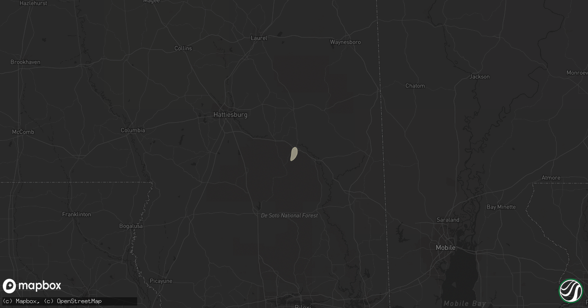 Hail map in Beaumont, MS on January 18, 2011
