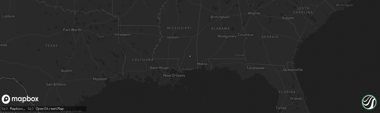 Hail map on January 18, 2011