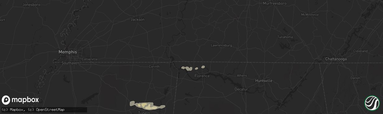 Hail map in Hendersonville, TN on January 20, 2012