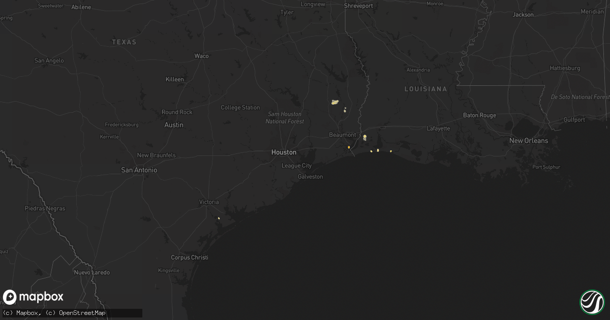 Hail map in Texas on January 20, 2013