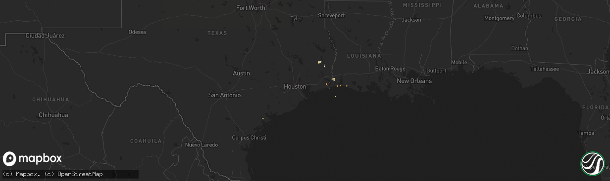 Hail map on January 20, 2013