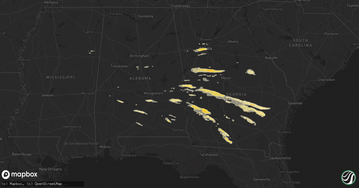 Hail map in Mississippi on January 21, 2012