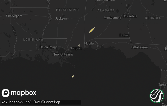 Hail map preview on 01-21-2023