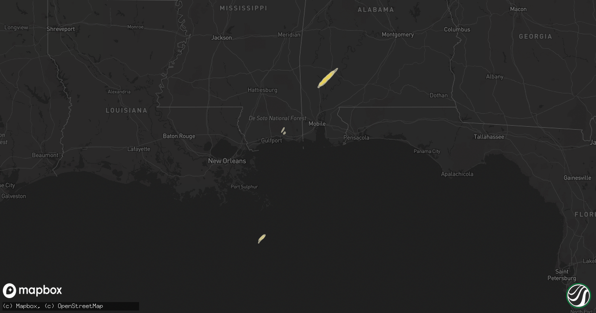Hail map on January 21, 2023