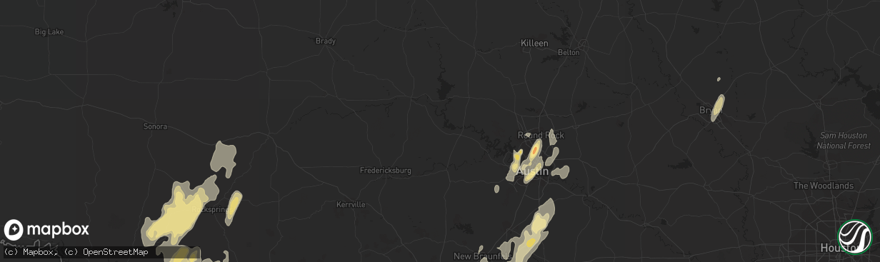 Hail map in New Braunfels, TX on January 24, 2012