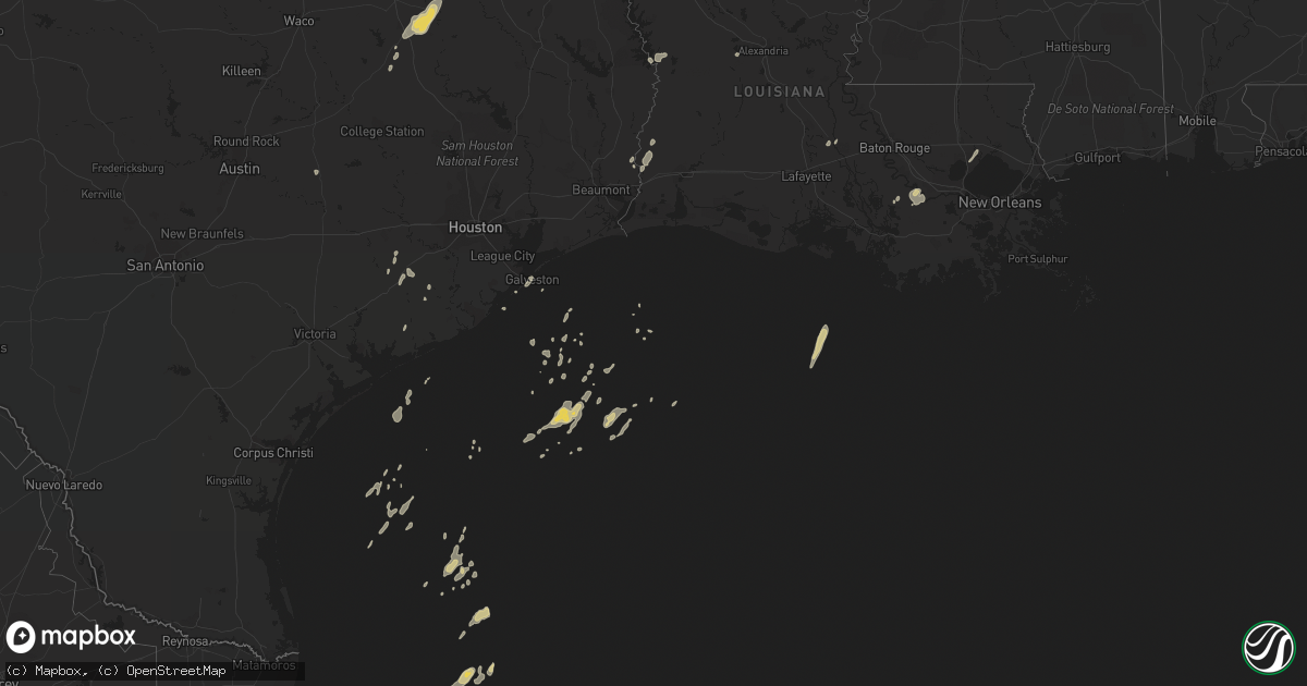 Hail map on January 25, 2012