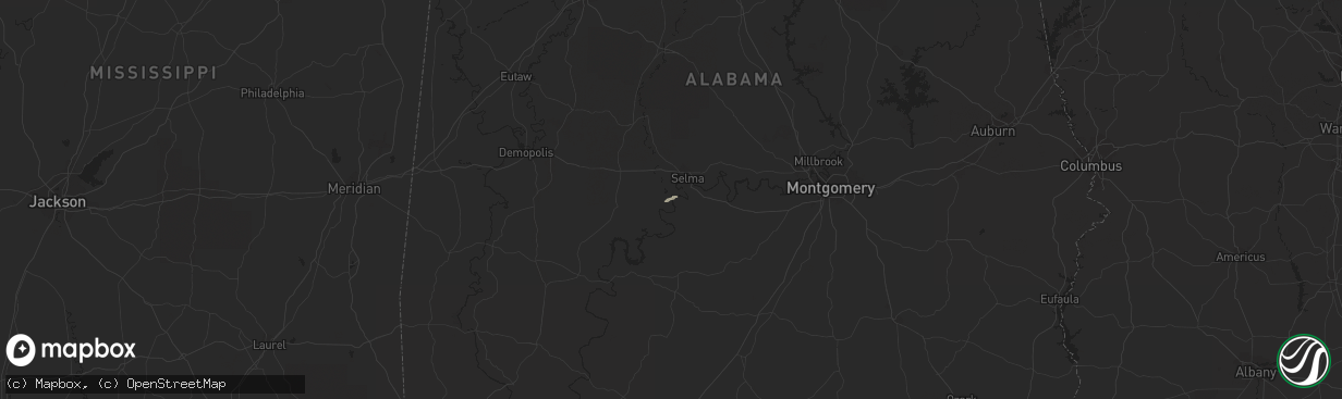 Hail map in Hamilton, MS on January 25, 2017