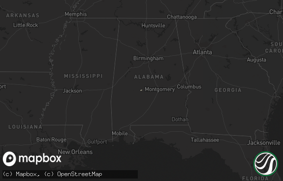 Hail map preview on 01-25-2017