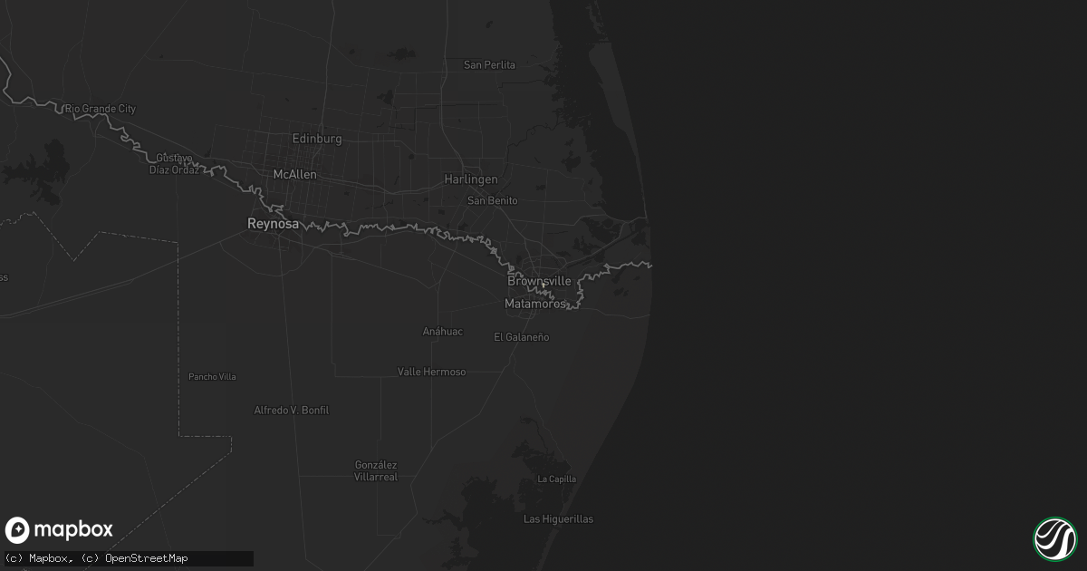 Hail map in Brownsville, TX on January 27, 2018