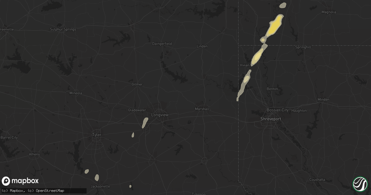 Hail map in Texarkana, AR on January 31, 2011