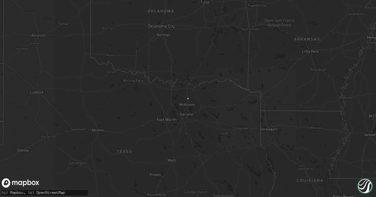 Hail map in Texas on January 31, 2012