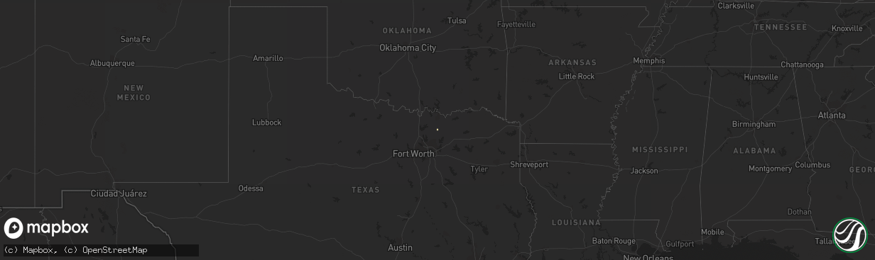 Hail map on January 31, 2012