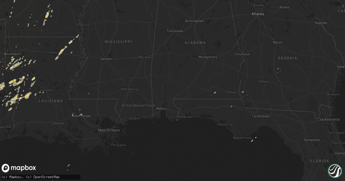 Hail map on February 1, 2011