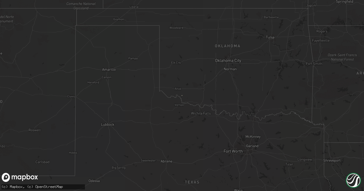Hail map on February 1, 2016