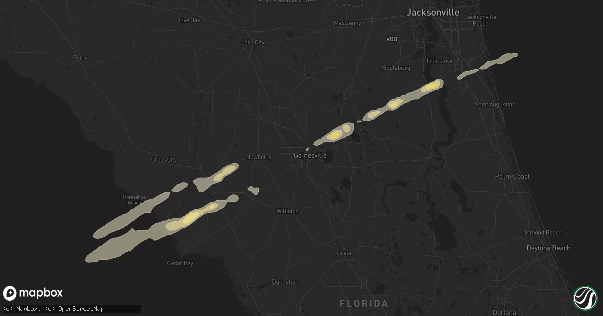 Hail map in Ponte Vedra, FL on February 2, 2011