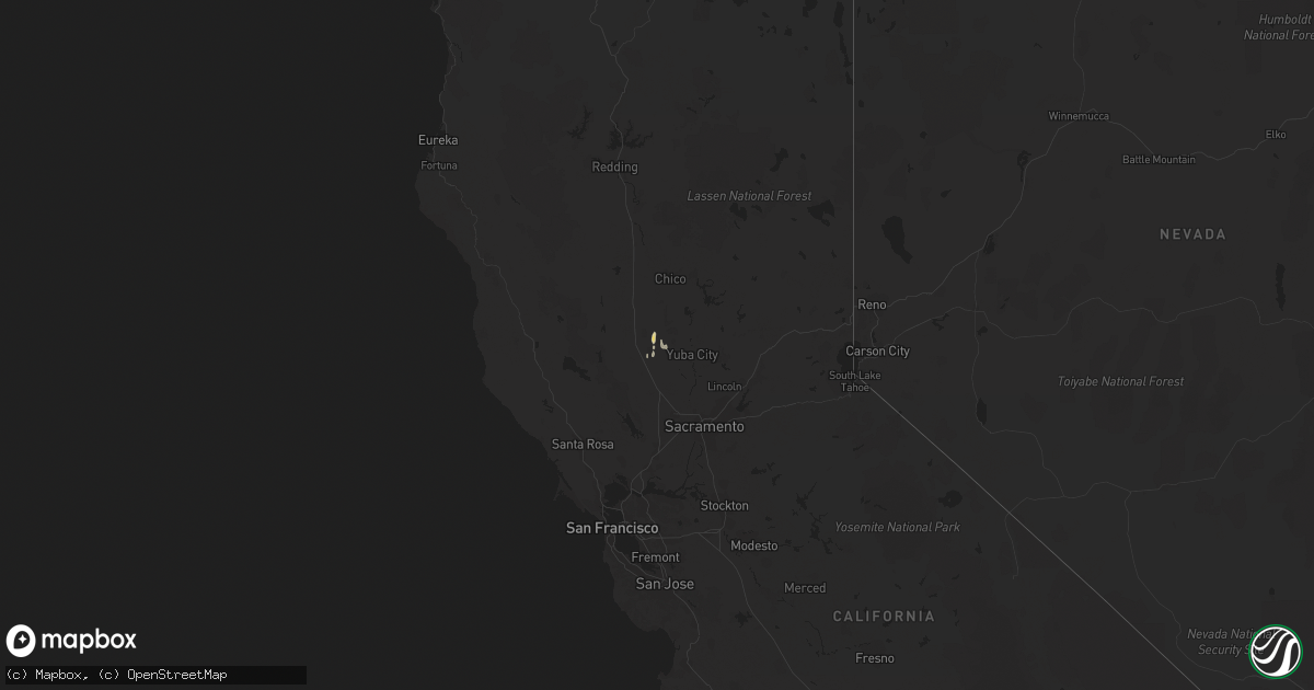 Hail map on February 2, 2019