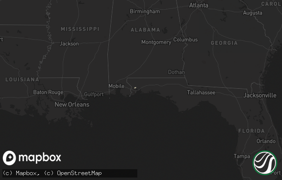 Hail map preview on 02-03-2016