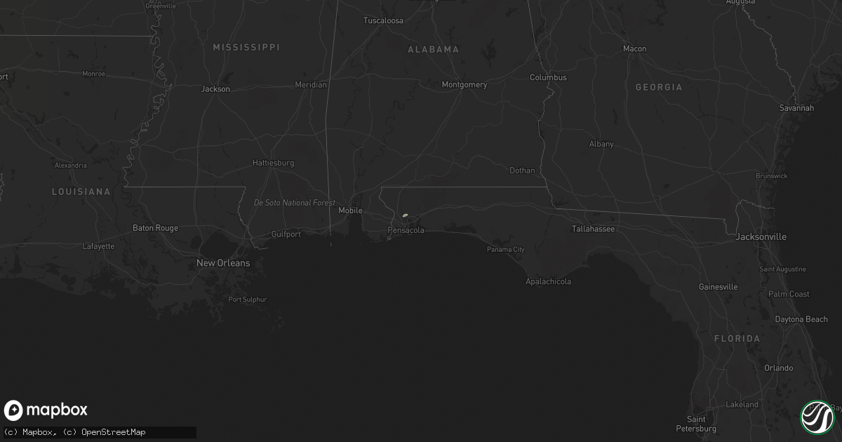 Hail map on February 3, 2016